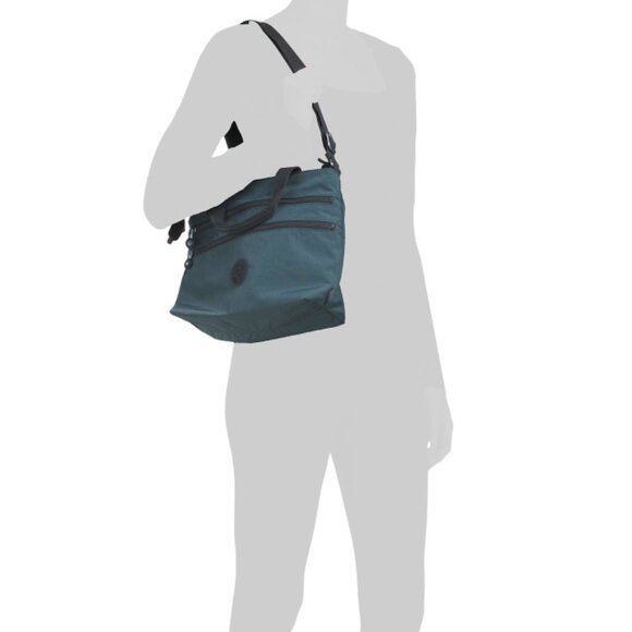 KIPLING Grey Nylon Miah Medium Shoulder Bag - Picture 2 of 2